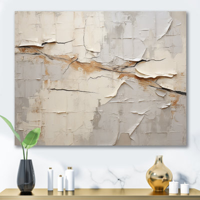 Abstrait beige brun, collage sur route II - Collages abstraits, reproductions d'art mural
