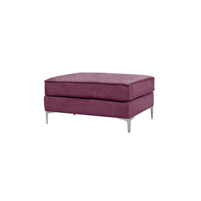Giancarlo 93 cm W Velvet Rectangle Ottoman