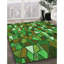Tapis géométrique vert / brun-879558469