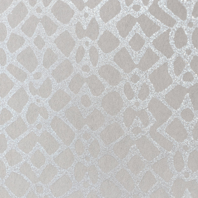 Slow Living Metallic Geometric Motif Wallpaper Roll, Dusty Lilac
