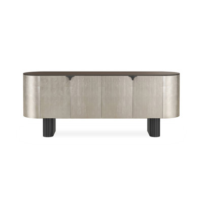 Gustav 82'' Glass Top Console Table