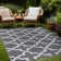 Tapis d'extérieur blanc réversible Aldo