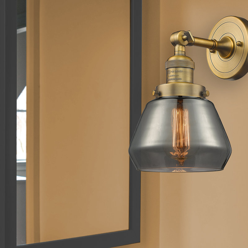Chill Dimmable Vanity Light, 6 Watt Vinage LED Bulb, Plated Smoked, Brushed Brass