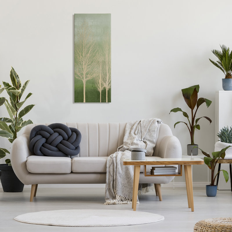 Arbre sur toile ombrée, design par Kate Bennett, H 40 po x l 17 po