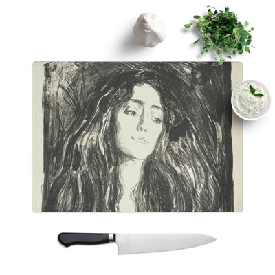 Eva Mudocci by Edvard Munch Chopping Board