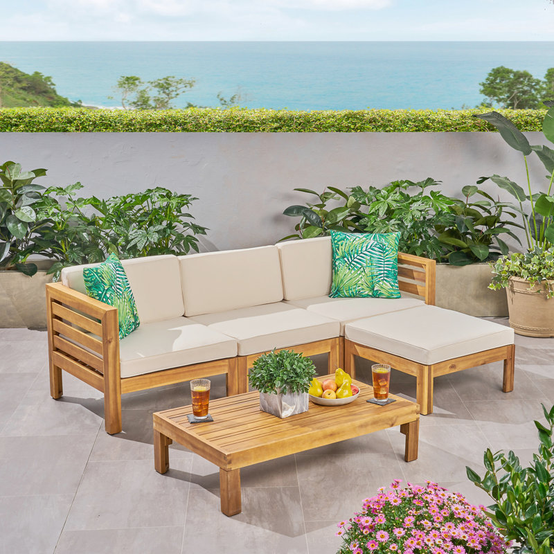Cambridge L Shape Sofa Set, Beige