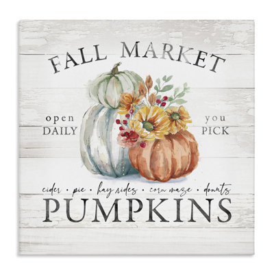 Automne, marché, citrouilles, campagne rustique, signe, fleurs d'automne, estampe numérique encadrée, art texturé par Courtney Morgenstern