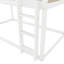 Lit superposé bas simple au-dessus de simple, lit superposé au sol avec échelle, lit superposé simple en bois massif pour enfants et enfants, blanc-1998449022