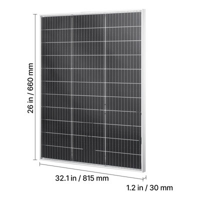 Panneaux solaires bifaces de 100 W, 23% de module PV monocristallin à haut rendement de type N avec sortie MC4 et cadre en aluminium, panneau solaire imperméable IP67 pour voiture-bateau, véhicule récréatif et toit-terrasse