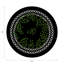 Christmas Berries Vegan Leather Round Pebble Placemat-535729863