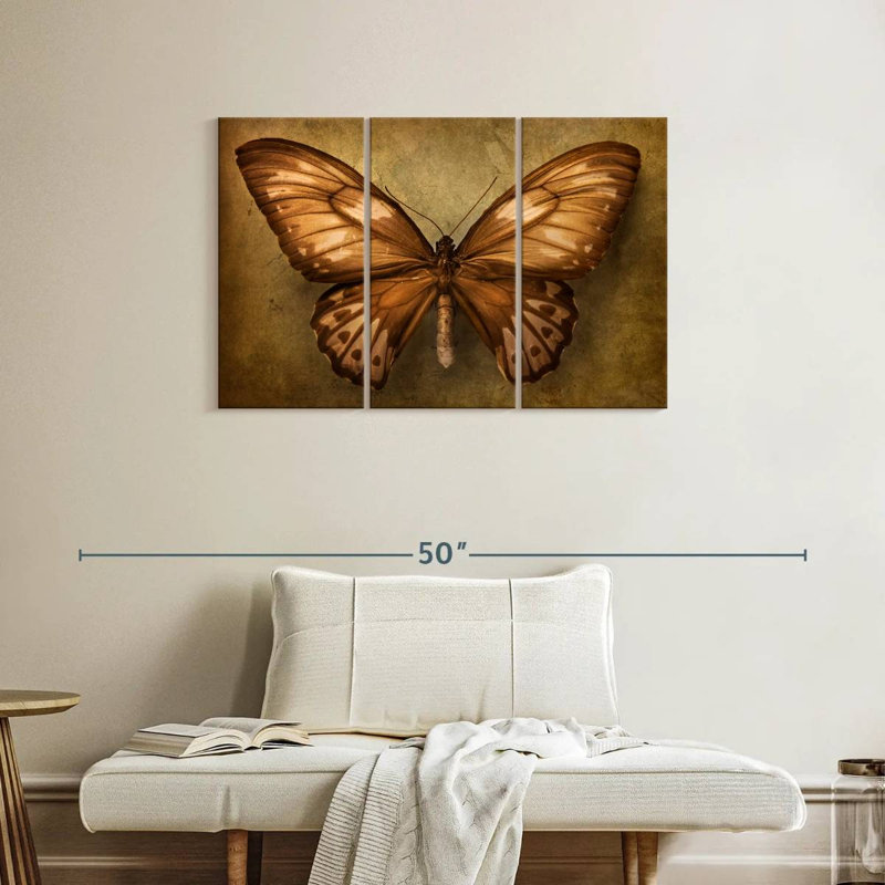 Papillon rétro, H 24 po x l 38 po