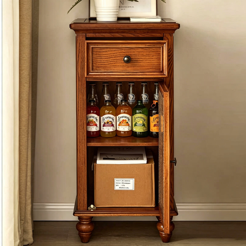 18.11 " L Solid Wood Bar Cabinet