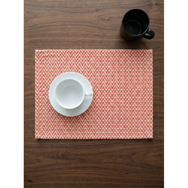 Napperon intérieur poli rose Herringbone Bay, Pink
