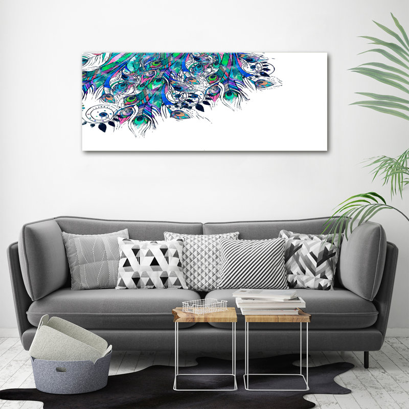 Peacock Feathers - Wrapped Canvas Print