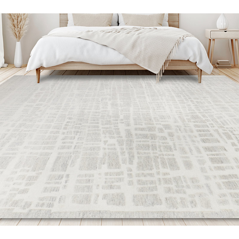 Area Rug in Gray, Rectangle 8' x 10'