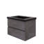 Meuble-lavabo mural de 30 pouces avec comptoir en quartz noir
