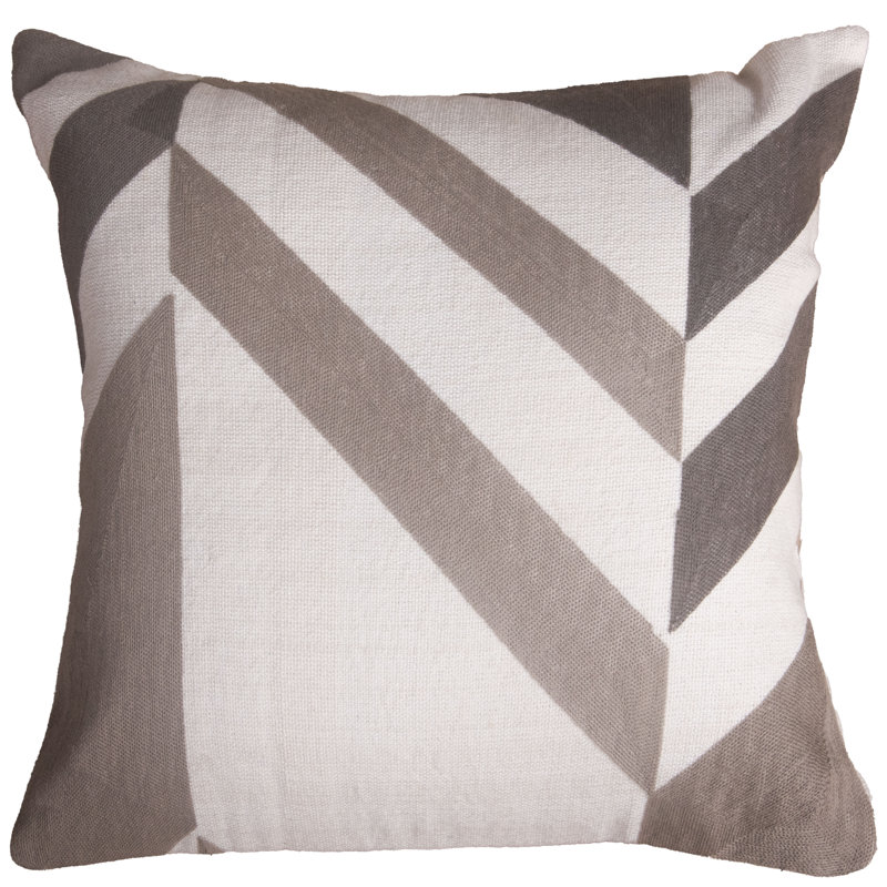  100% Polyester Throw Square High Performance/Easy Care Pillow Cover & Insert, Gray