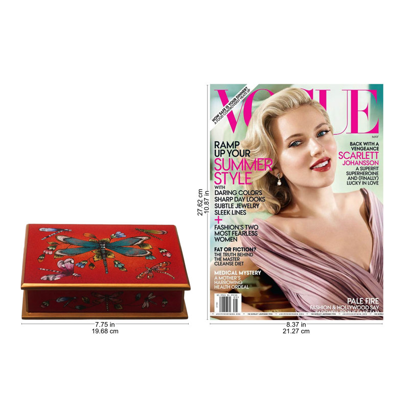 Demarlis Handmade Decorative Box, Red