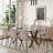 9-Piece Glass Top Dining Table Sets-1264657867
