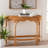 Baudel 41.2" Rattan Solid Wood Console Table