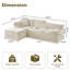 Canapé modulaire en forme de L de 96,5 po de style minimaliste sans assemblage requis Clithoe-1867533627-1867533629