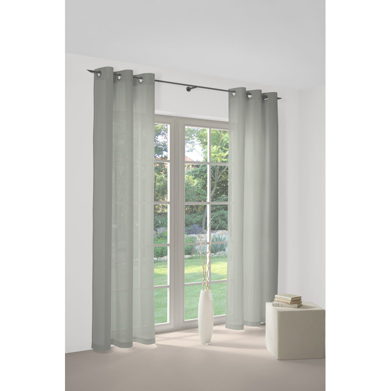 Aadhyan Polyester Blend Room Darkening Curtain Single Panel, 132 W x 245 D cm, Taupe