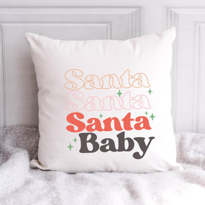 ChristmasCuteQuotes-07 Reversible Throw Pillow