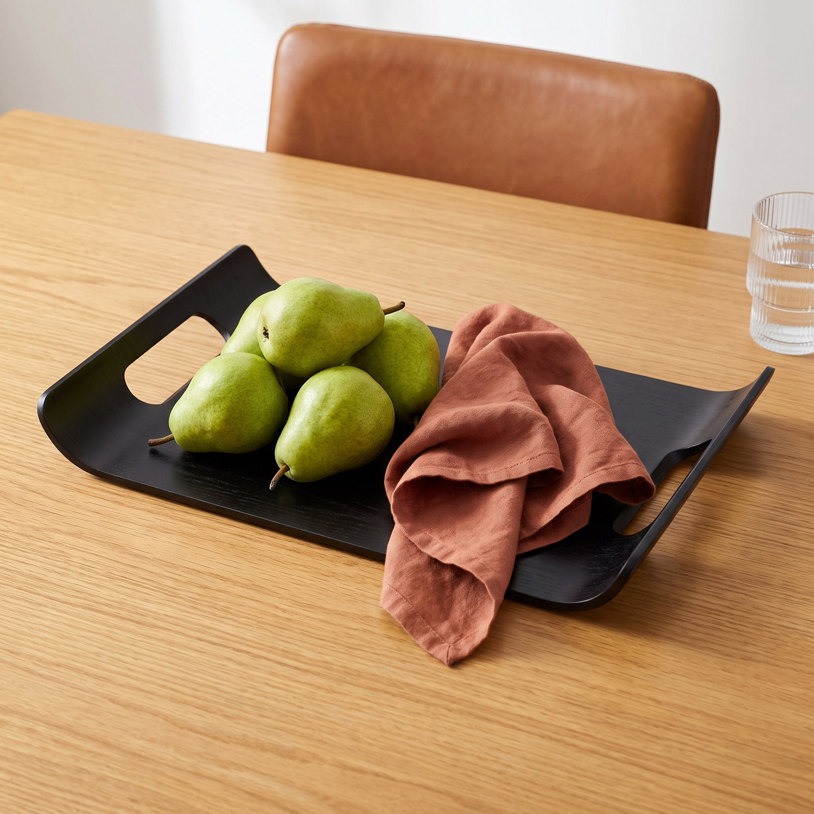 Wilo Hardwood Decorative Tray, Large 1.57" H " 16.93" W x 12.2" D, Black