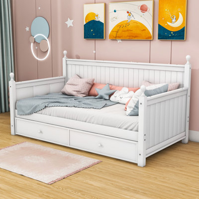 Diti Twin Size Wood Daybed with Twin Size Trundle