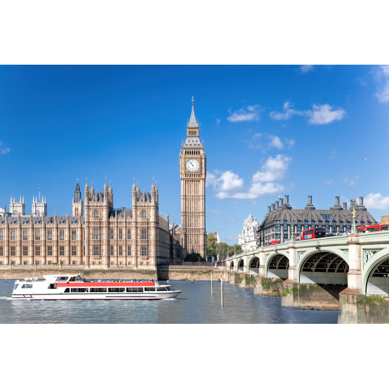 Nagma Big Ben And Houses Of Parliament by Extravagantni - Wrapped Canvas Print, 20cm H x 30cm W x 3.8cm D