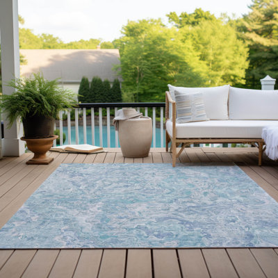 Malchow Washable Abstract Indoor / Outdoor Rug