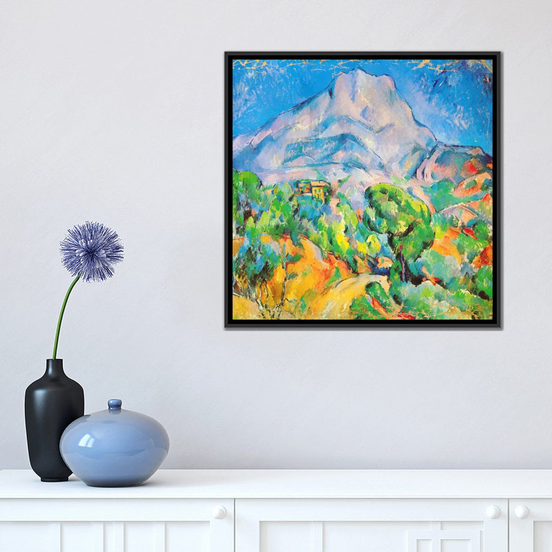 Modern & Contemporary, 18" H x 18" W x 1.5" D, Black Framed Canvas, No Mat