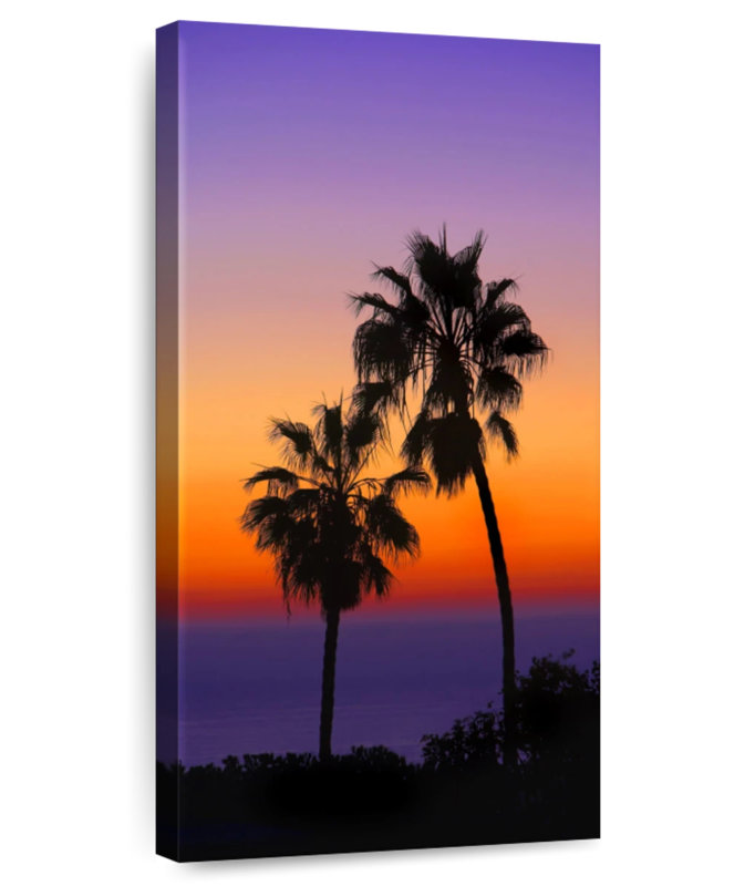 Palm Trees Colorful Sky, 30" H x 15" W