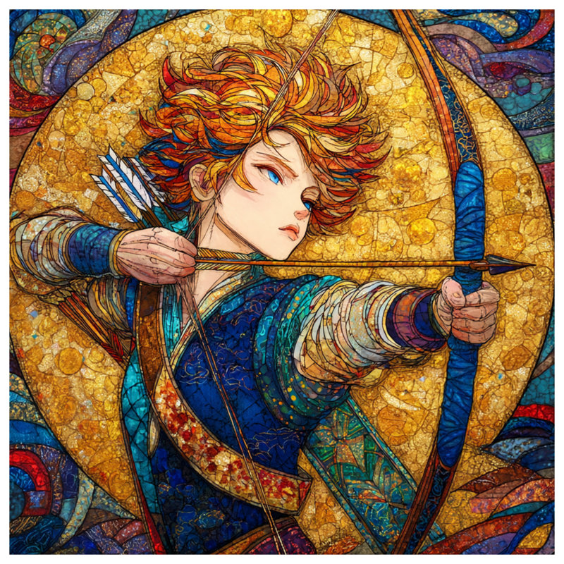 Stained Glass Archer Comforter, Grand lit