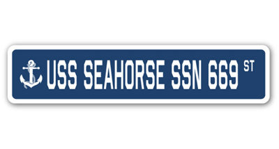 Seahorse Ssn 669 Street Sign Heavy Duty Plastic 4" X 18"