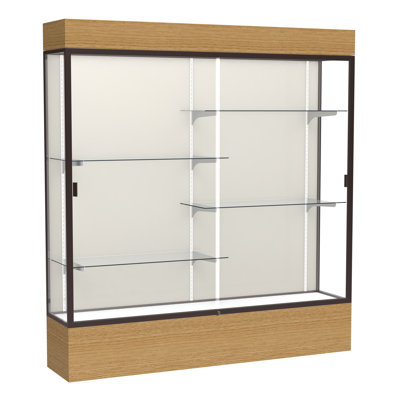 Reliant Series 80" H x 71" W Wood Veneer Lighted Floor Display Case