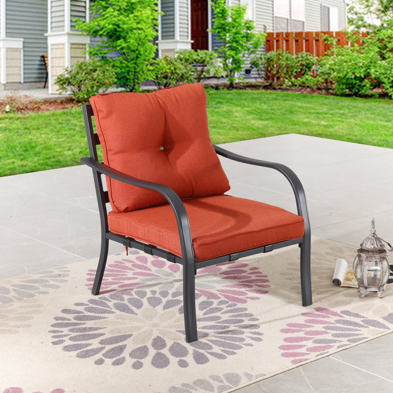 Chaise de patio avec coussins Jenalea