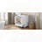 Solid Wood Bathroom Vanity with Ceramic Sink Shelf Divider-420264687