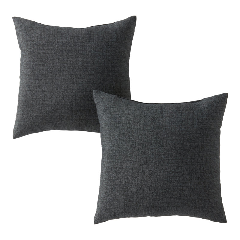 Housse de coussin d'extérieur carré Covington, Carbone