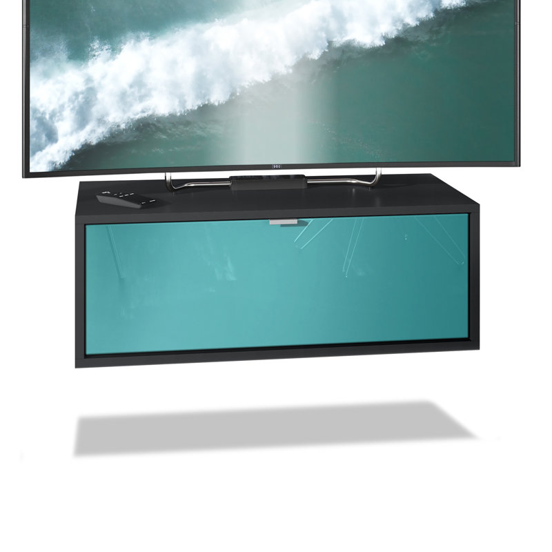 Mccaffrey TV Stand for TVs up to 55", Black/Petrol High Gloss