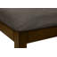 Chaise de salle à manger, hauteur 37 po, ensemble de 2, rembourrée, latérale, salle à manger, cuisine, bois brun, tissu brun, transitionnel
