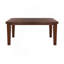 Table de salle à manger rectangulaire 1 pièce en chêne foncé avec rallonge de rangement en bois