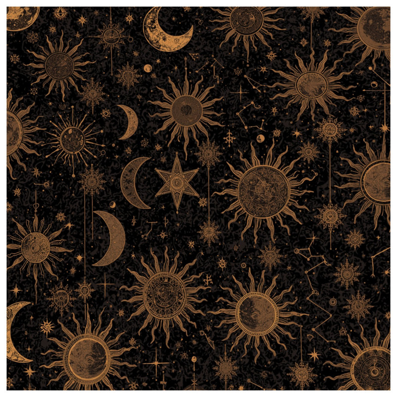 Celestial Sun Moon Pattern Comforter, Twin Extra Long