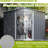8X6 Ft Metal Outdoor Shed With Lockable Doors - Galvanized Steel For All Weather In Garden, Patio, Backyard, Lawn, Gray Foldable Storage Weather, Wear