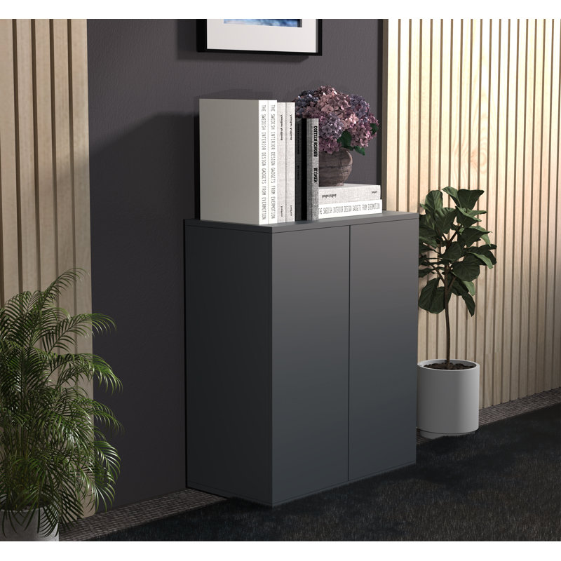 Roetta Rectangle Accent Cabinet, Black