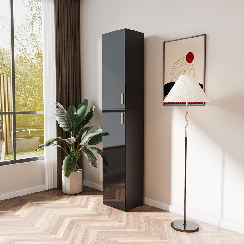 Modern Freestanding Cabinet, Black