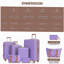 Ensemble de valises rigides avec valise rigide TSA de 6 pièces Travelhouse
