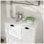 Armoire de trieur de linge inclinable à deux compartiments avec design élégant et sacs amovibles pour une organisation efficace
