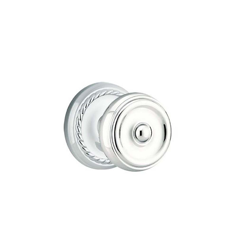 Passage Waverly Knob with Rope Rose, Polished Chrome