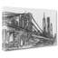 Brooklyn Bridge In New York In Abstract - Wrapped Canvas Print-55312925